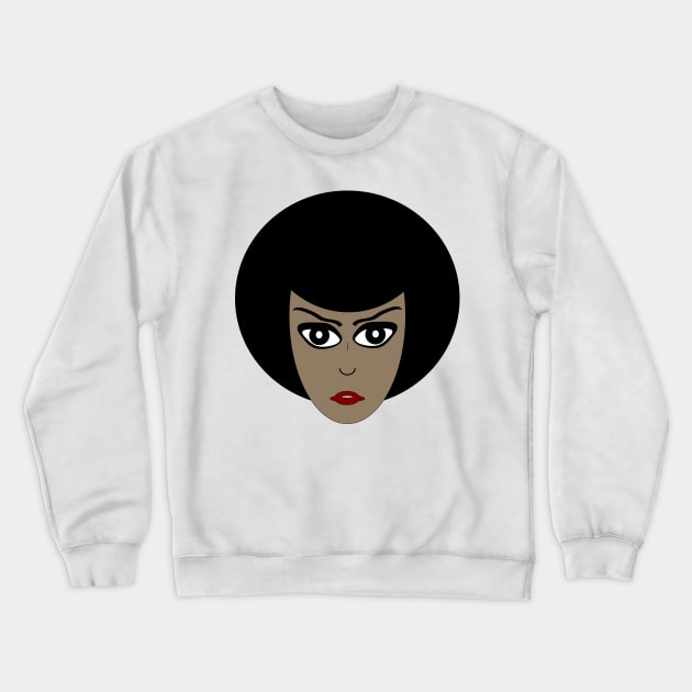 Strong Black Woman Natural Girl Afro Hair Crewneck Sweatshirt by Obehiclothes